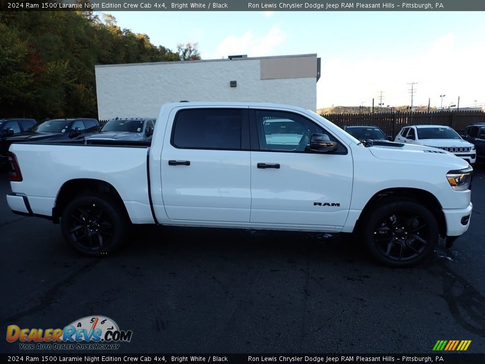 2024 Ram 1500 Laramie Night Edition Crew Cab 4x4 Bright White / Black Photo #7