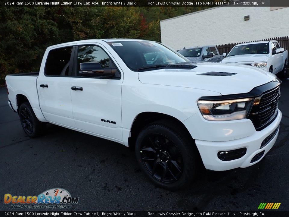 2024 Ram 1500 Laramie Night Edition Crew Cab 4x4 Bright White / Black Photo #8