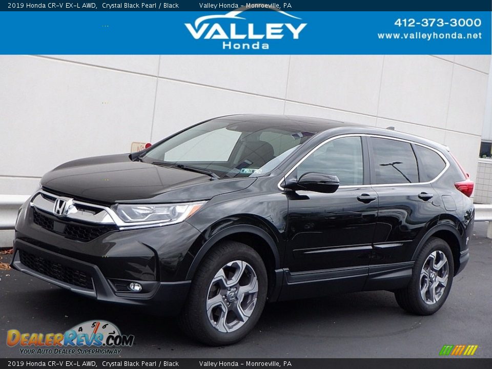 2019 Honda CR-V EX-L AWD Crystal Black Pearl / Black Photo #1