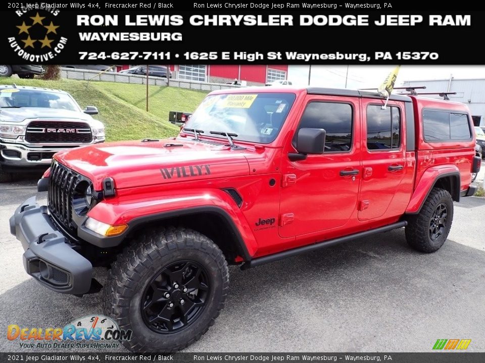 2021 Jeep Gladiator Willys 4x4 Firecracker Red / Black Photo #1