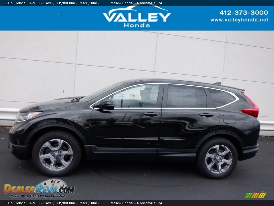 2019 Honda CR-V EX-L AWD Crystal Black Pearl / Black Photo #2