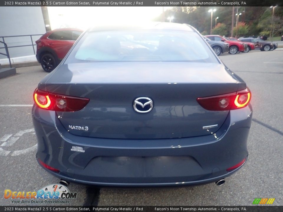 2023 Mazda Mazda3 2.5 S Carbon Edition Sedan Polymetal Gray Metallic / Red Photo #3