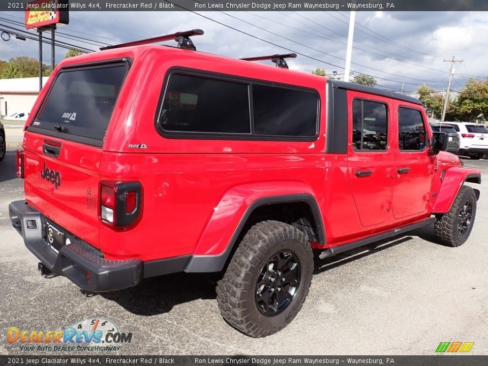 2021 Jeep Gladiator Willys 4x4 Firecracker Red / Black Photo #6