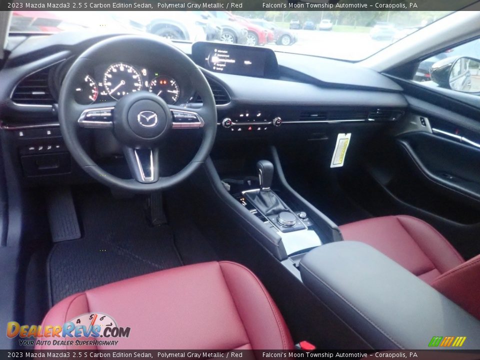Red Interior - 2023 Mazda Mazda3 2.5 S Carbon Edition Sedan Photo #12