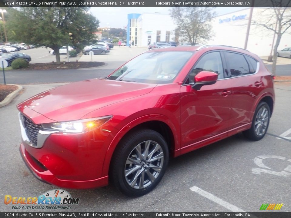 2024 Mazda CX-5 S Premium Plus AWD Soul Red Crystal Metallic / Parchment Photo #7