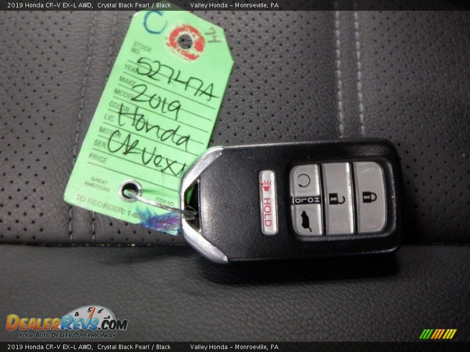 2019 Honda CR-V EX-L AWD Crystal Black Pearl / Black Photo #34
