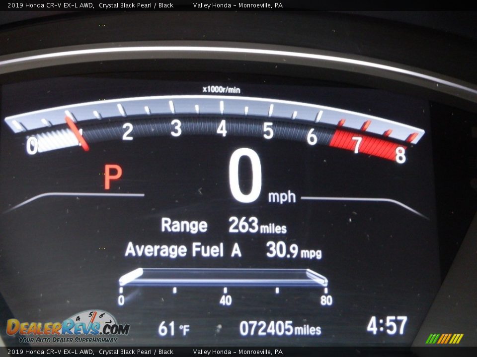 2019 Honda CR-V EX-L AWD Crystal Black Pearl / Black Photo #36