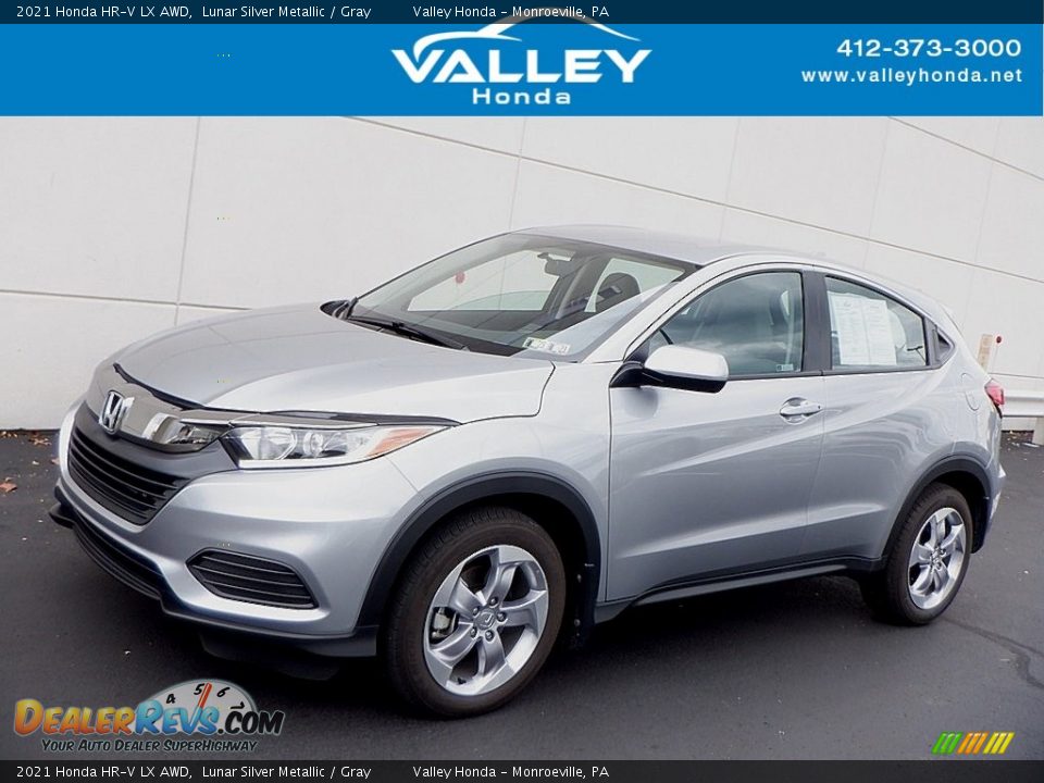 2021 Honda HR-V LX AWD Lunar Silver Metallic / Gray Photo #1