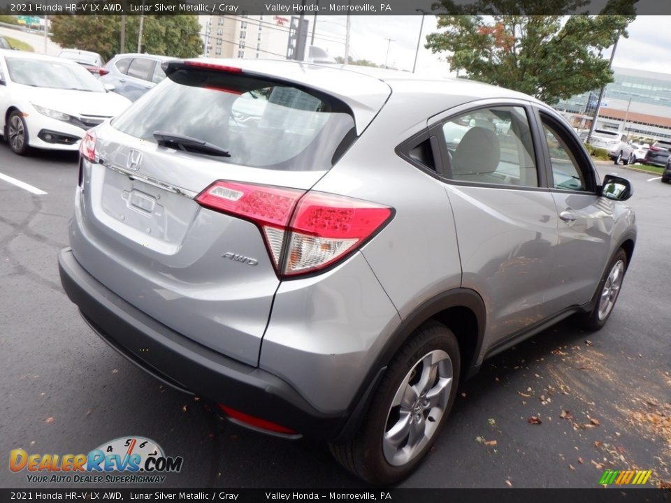 2021 Honda HR-V LX AWD Lunar Silver Metallic / Gray Photo #5