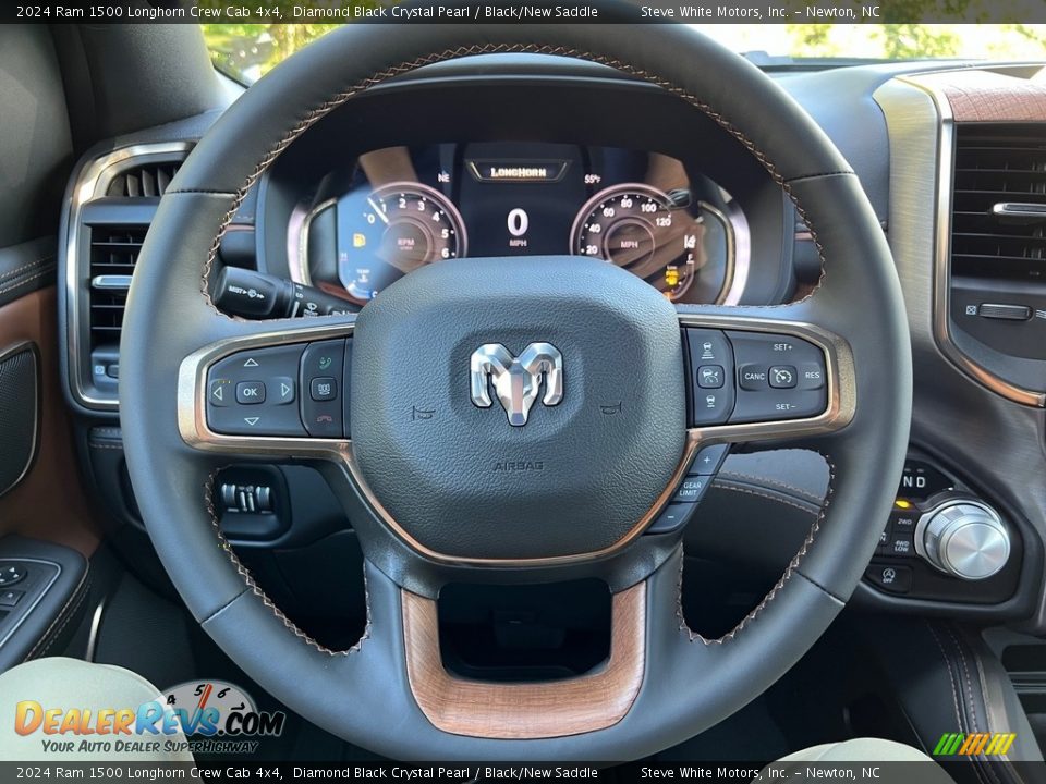 2024 Ram 1500 Longhorn Crew Cab 4x4 Steering Wheel Photo #22