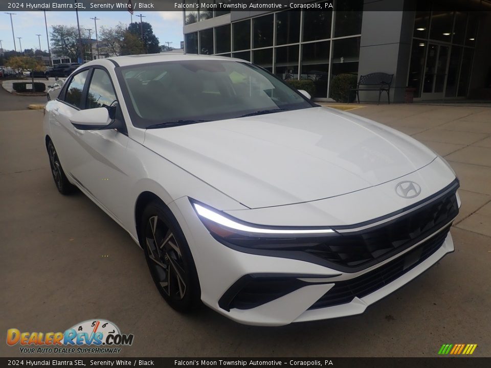 Serenity White 2024 Hyundai Elantra SEL Photo #9