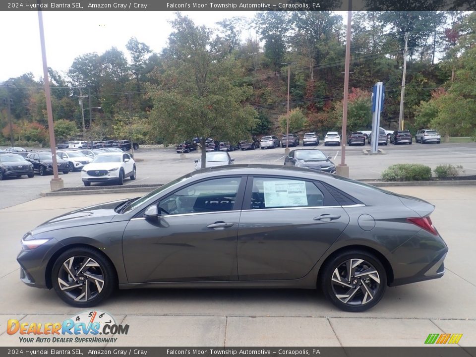 Amazon Gray 2024 Hyundai Elantra SEL Photo #6