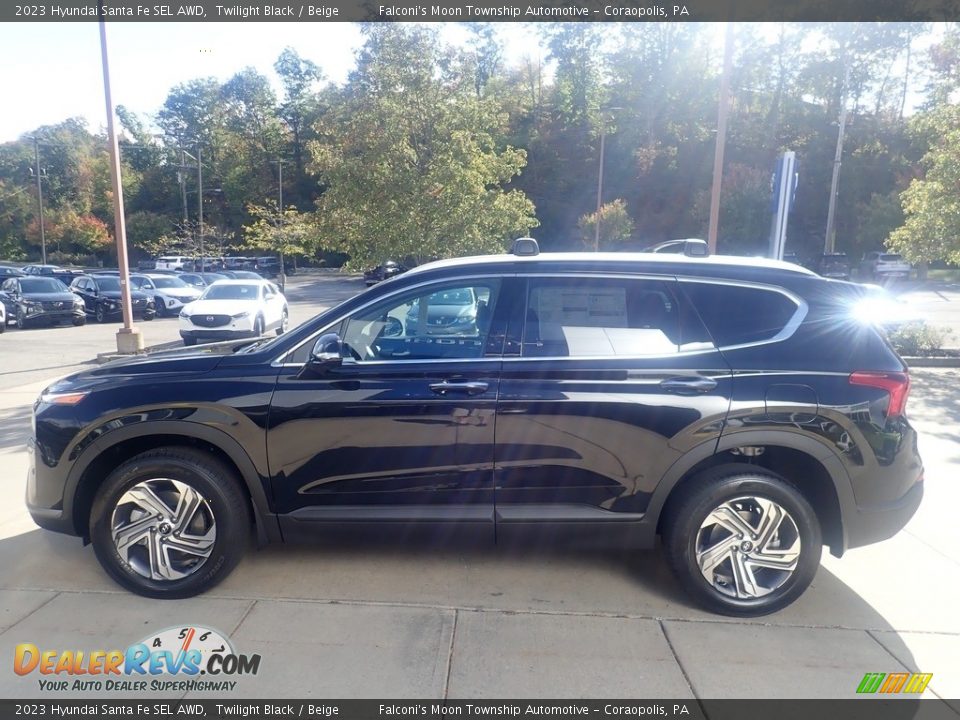 Twilight Black 2023 Hyundai Santa Fe SEL AWD Photo #6