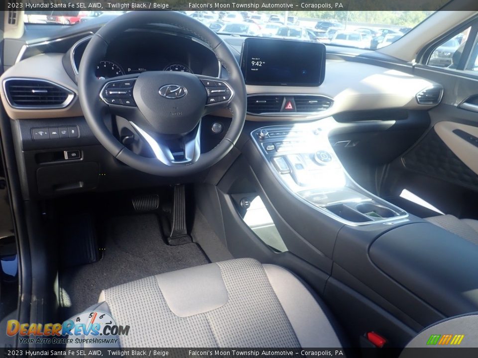 Beige Interior - 2023 Hyundai Santa Fe SEL AWD Photo #13