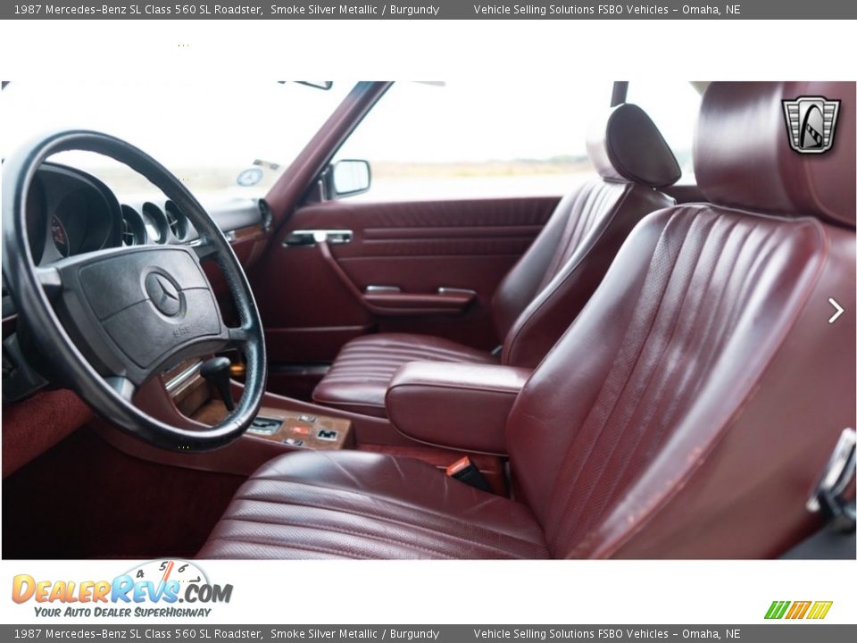 Front Seat of 1987 Mercedes-Benz SL Class 560 SL Roadster Photo #7