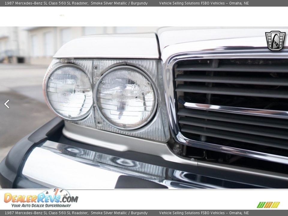 1987 Mercedes-Benz SL Class 560 SL Roadster Smoke Silver Metallic / Burgundy Photo #25