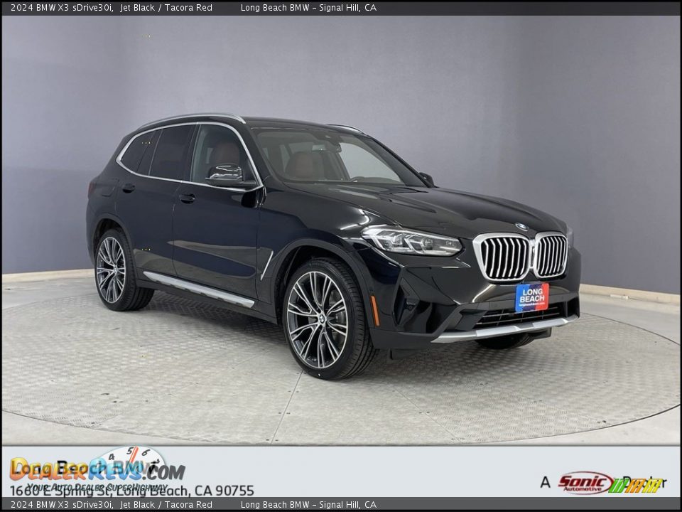 2024 BMW X3 sDrive30i Jet Black / Tacora Red Photo #1