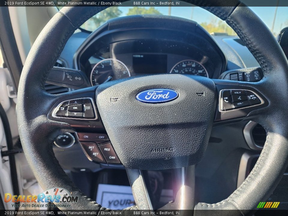 2019 Ford EcoSport SE 4WD White Platinum Metallic / Ebony Black Photo #10