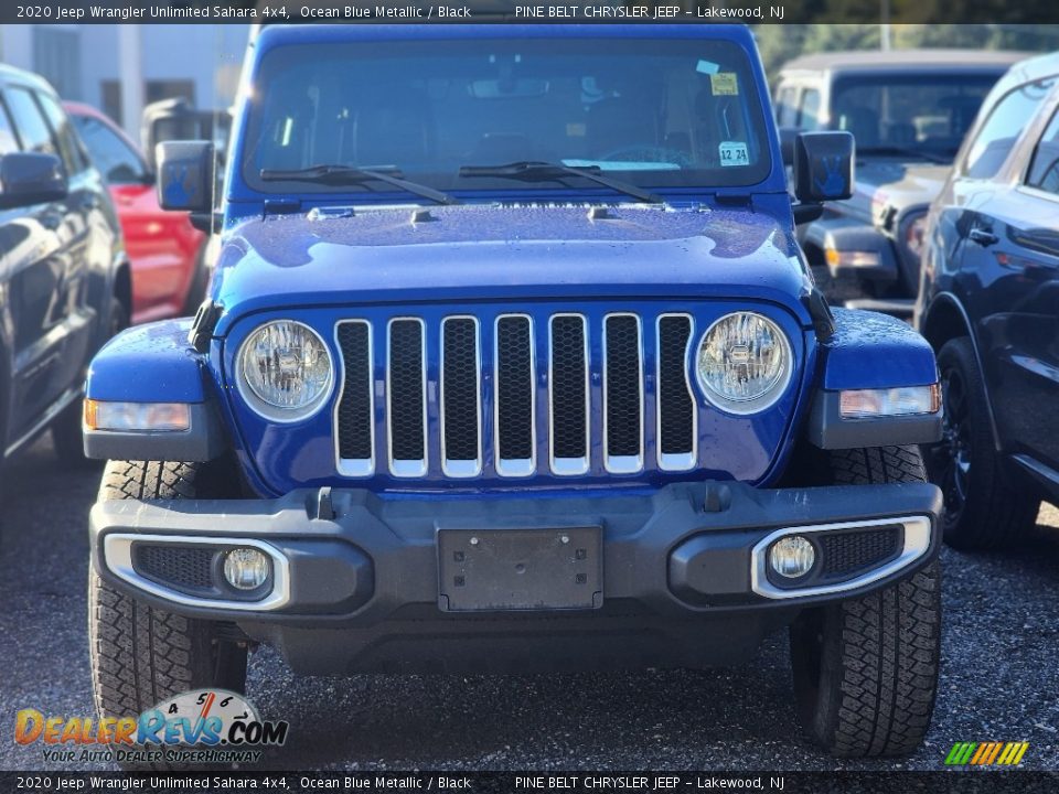 2020 Jeep Wrangler Unlimited Sahara 4x4 Ocean Blue Metallic / Black Photo #2