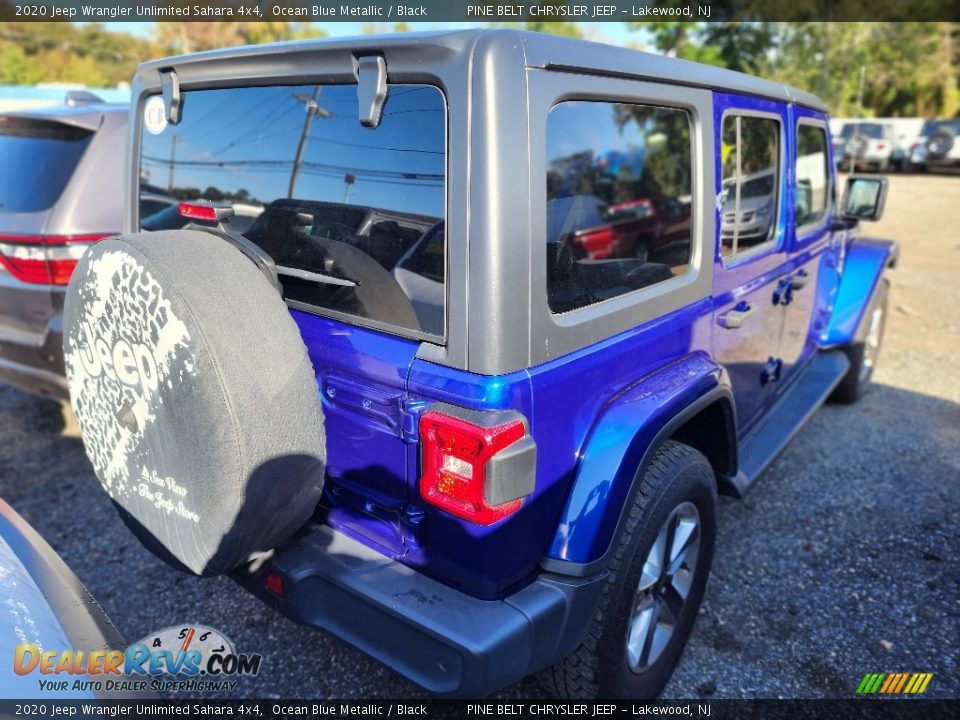 2020 Jeep Wrangler Unlimited Sahara 4x4 Ocean Blue Metallic / Black Photo #4