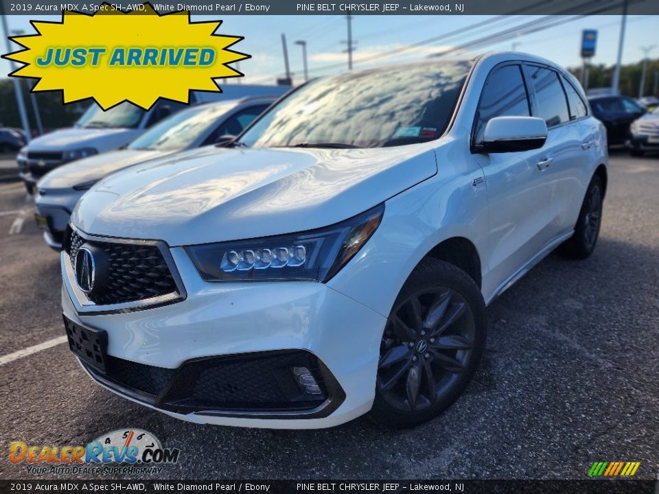 2019 Acura MDX A Spec SH-AWD White Diamond Pearl / Ebony Photo #1