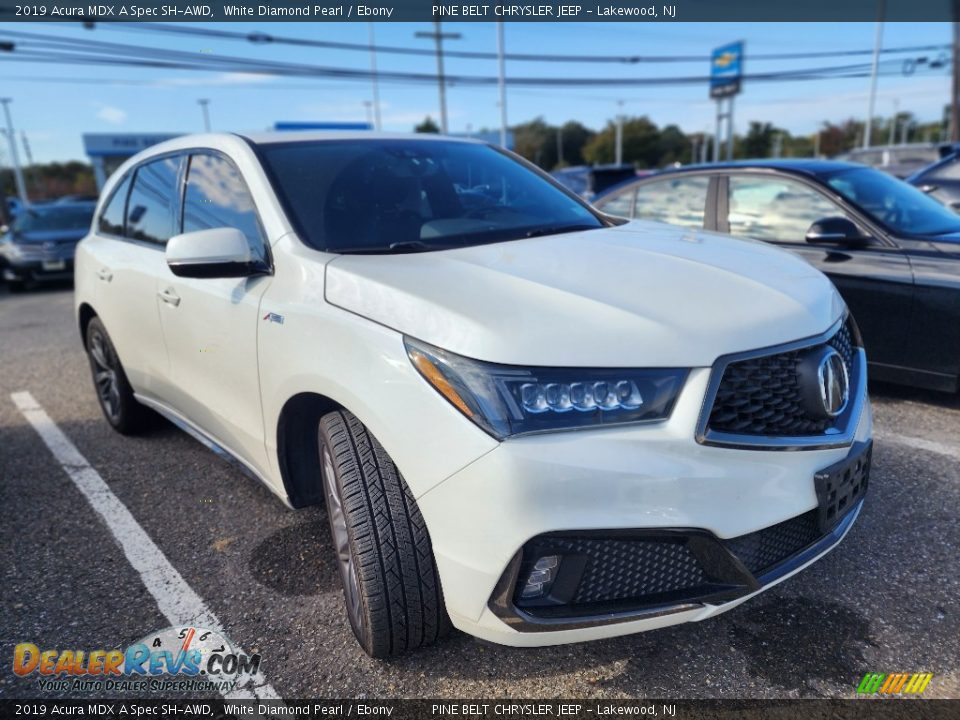 2019 Acura MDX A Spec SH-AWD White Diamond Pearl / Ebony Photo #2