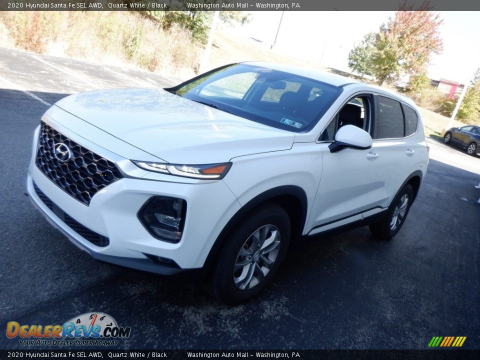 Quartz White 2020 Hyundai Santa Fe SEL AWD Photo #3