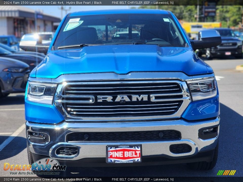 2024 Ram 1500 Laramie Crew Cab 4x4 Hydro Blue Pearl / Black Photo #2