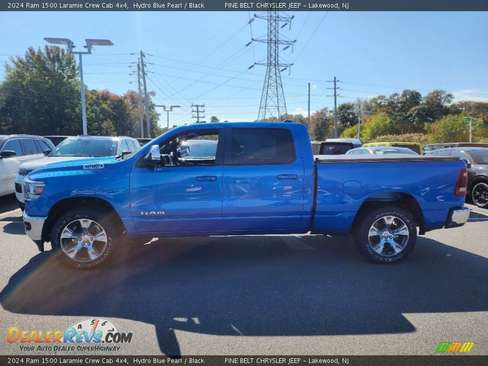 2024 Ram 1500 Laramie Crew Cab 4x4 Hydro Blue Pearl / Black Photo #3