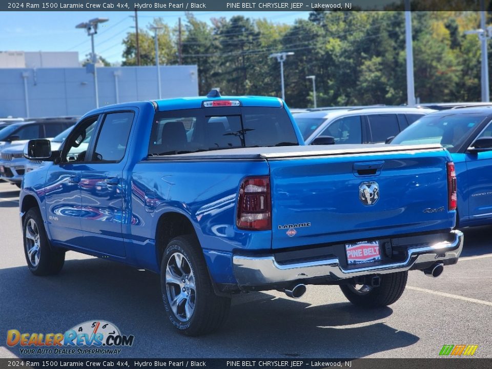 2024 Ram 1500 Laramie Crew Cab 4x4 Hydro Blue Pearl / Black Photo #4