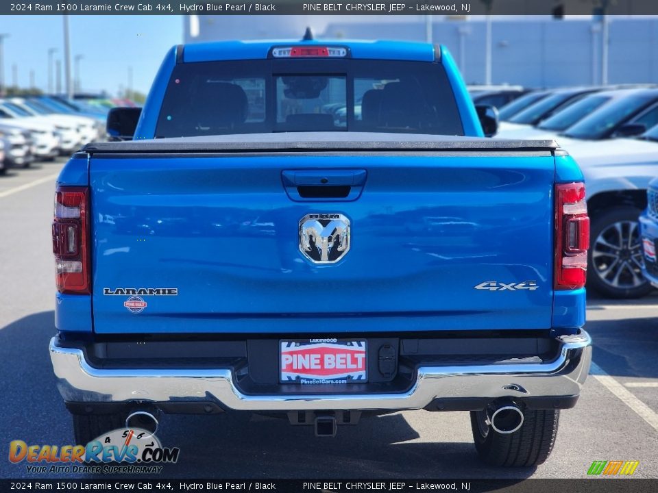 2024 Ram 1500 Laramie Crew Cab 4x4 Hydro Blue Pearl / Black Photo #6