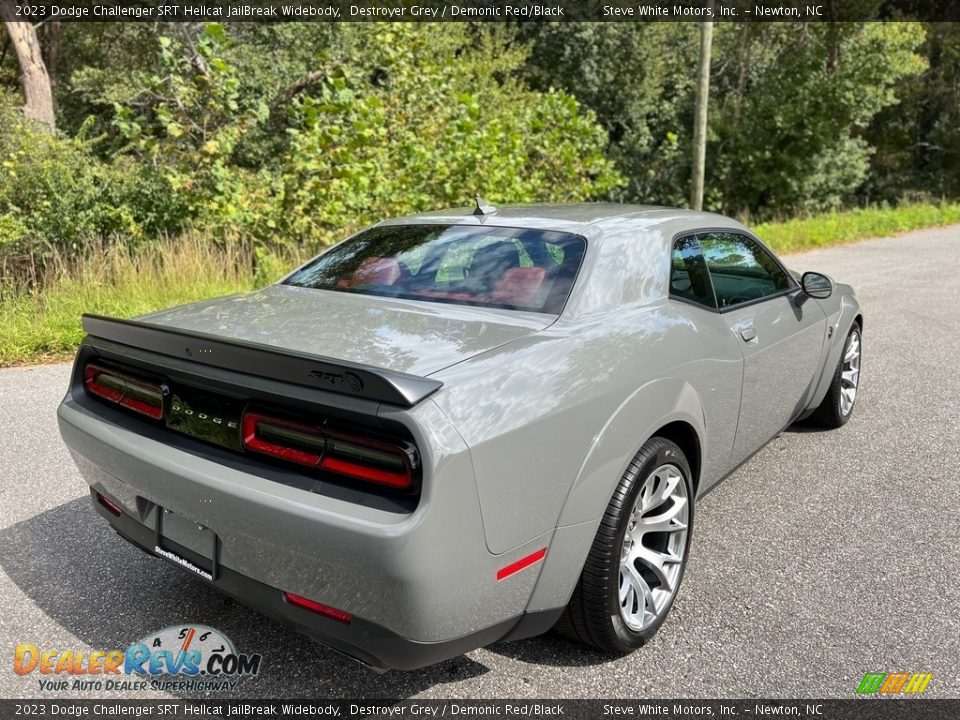 2023 Dodge Challenger SRT Hellcat JailBreak Widebody Destroyer Grey / Demonic Red/Black Photo #6