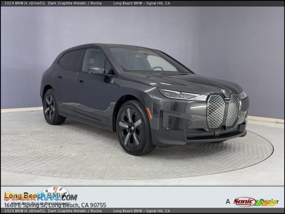 2024 BMW iX xDrive50 Dark Graphite Metallic / Mocha Photo #1