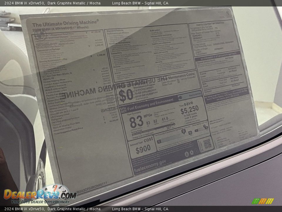 2024 BMW iX xDrive50 Window Sticker Photo #24