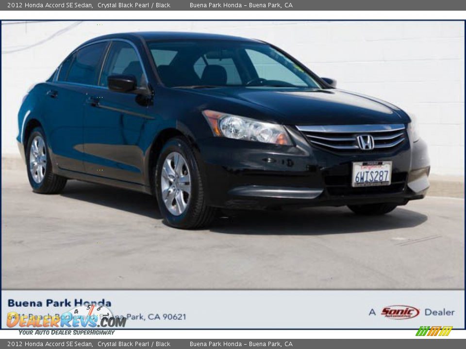 2012 Honda Accord SE Sedan Crystal Black Pearl / Black Photo #1