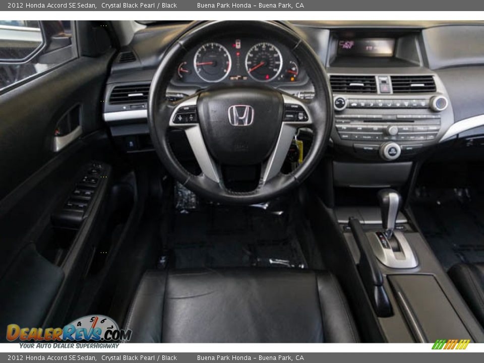 2012 Honda Accord SE Sedan Crystal Black Pearl / Black Photo #5