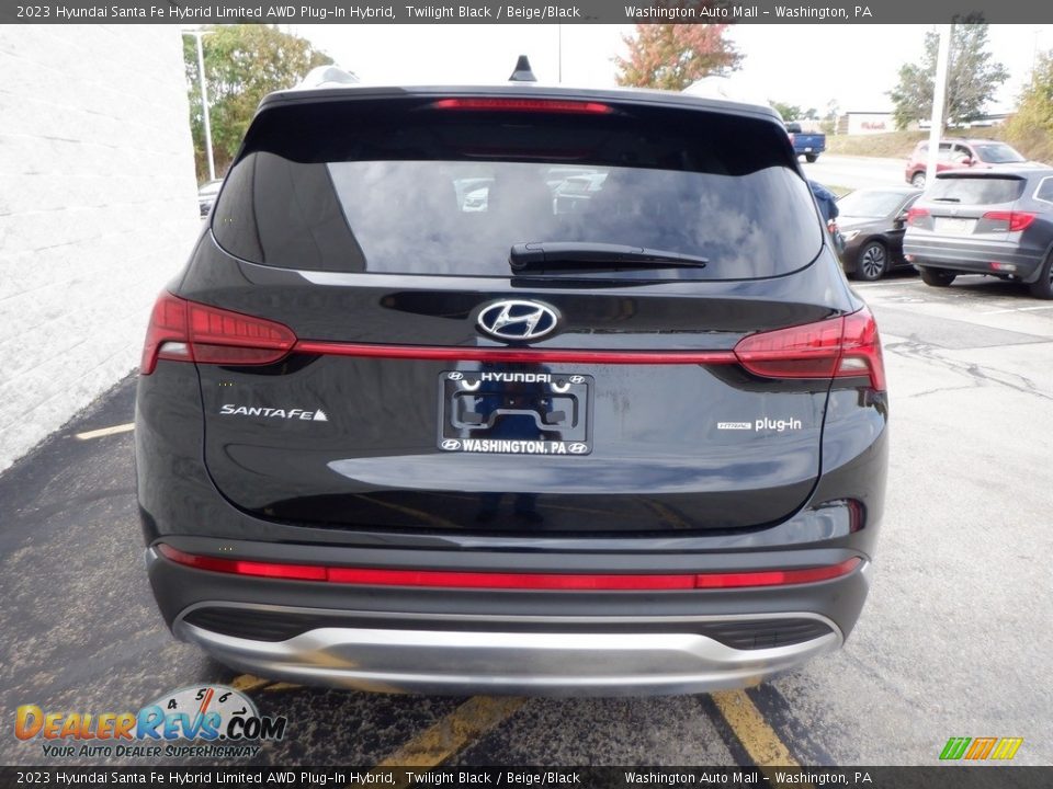 2023 Hyundai Santa Fe Hybrid Limited AWD Plug-In Hybrid Twilight Black / Beige/Black Photo #5