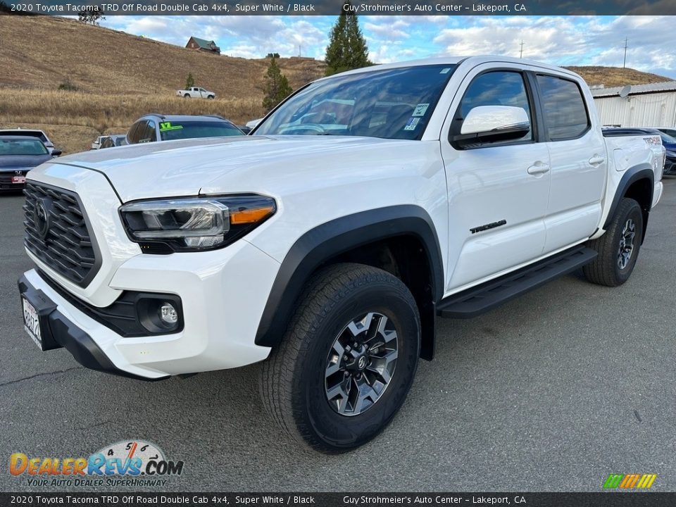 2020 Toyota Tacoma TRD Off Road Double Cab 4x4 Super White / Black Photo #3