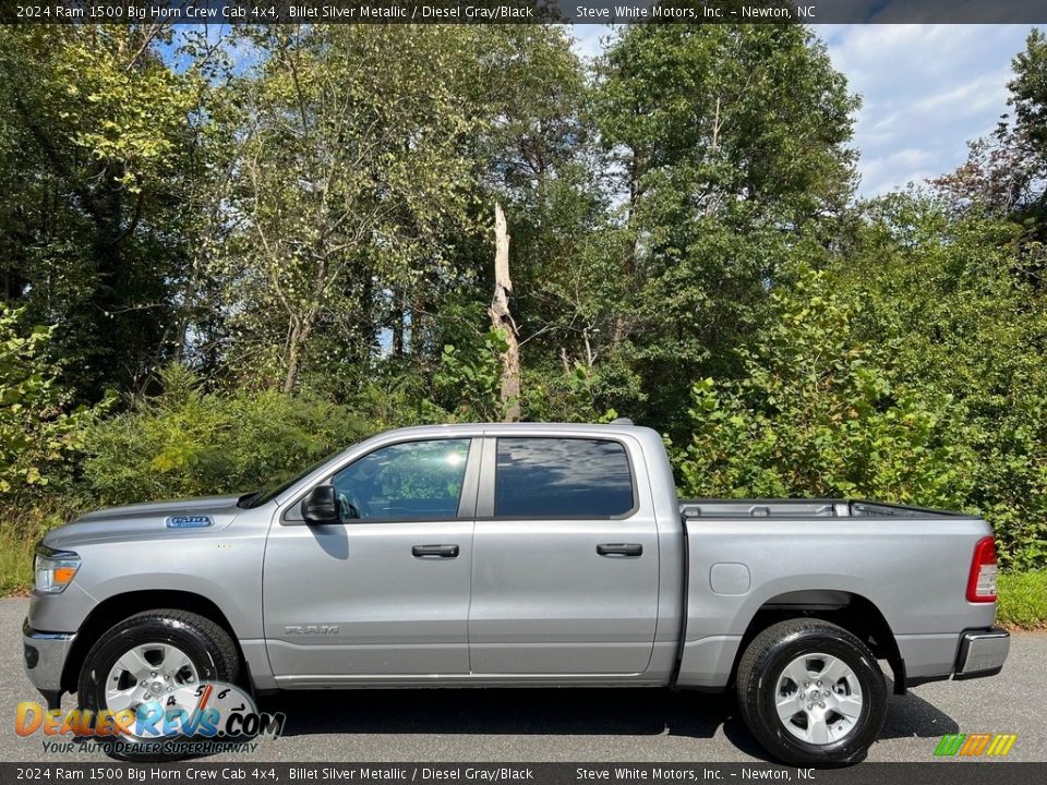 Billet Silver Metallic 2024 Ram 1500 Big Horn Crew Cab 4x4 Photo #1