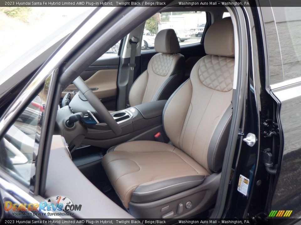 Beige/Black Interior - 2023 Hyundai Santa Fe Hybrid Limited AWD Plug-In Hybrid Photo #12