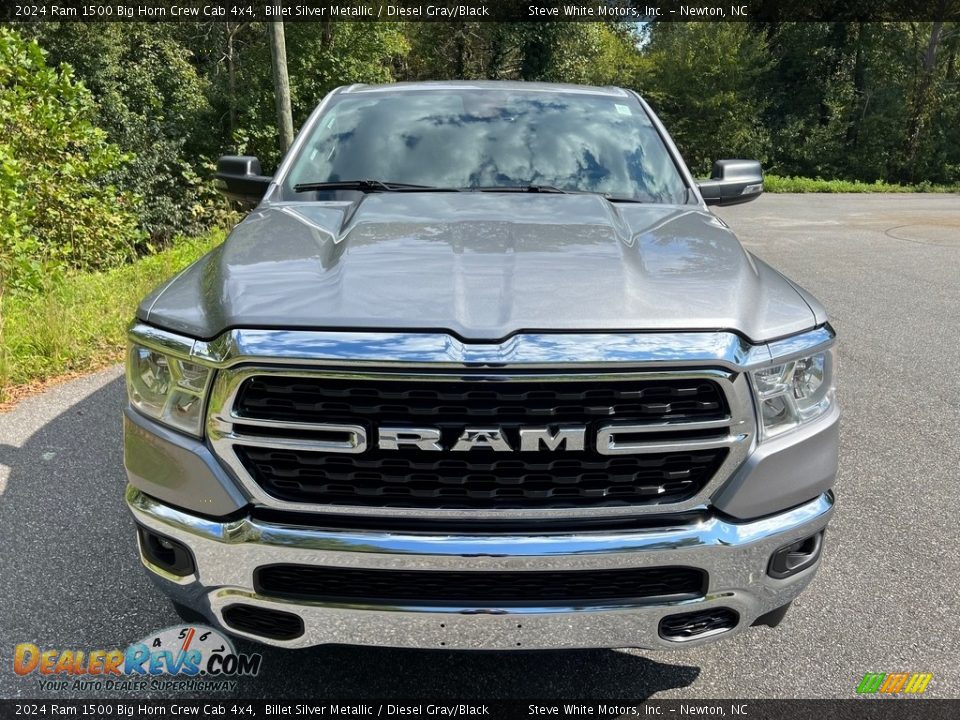 2024 Ram 1500 Big Horn Crew Cab 4x4 Billet Silver Metallic / Diesel Gray/Black Photo #3