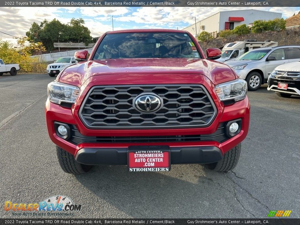 2022 Toyota Tacoma TRD Off Road Double Cab 4x4 Barcelona Red Metallic / Cement/Black Photo #2