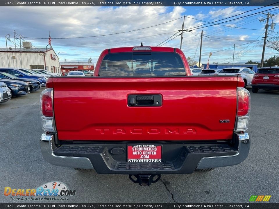 2022 Toyota Tacoma TRD Off Road Double Cab 4x4 Barcelona Red Metallic / Cement/Black Photo #5
