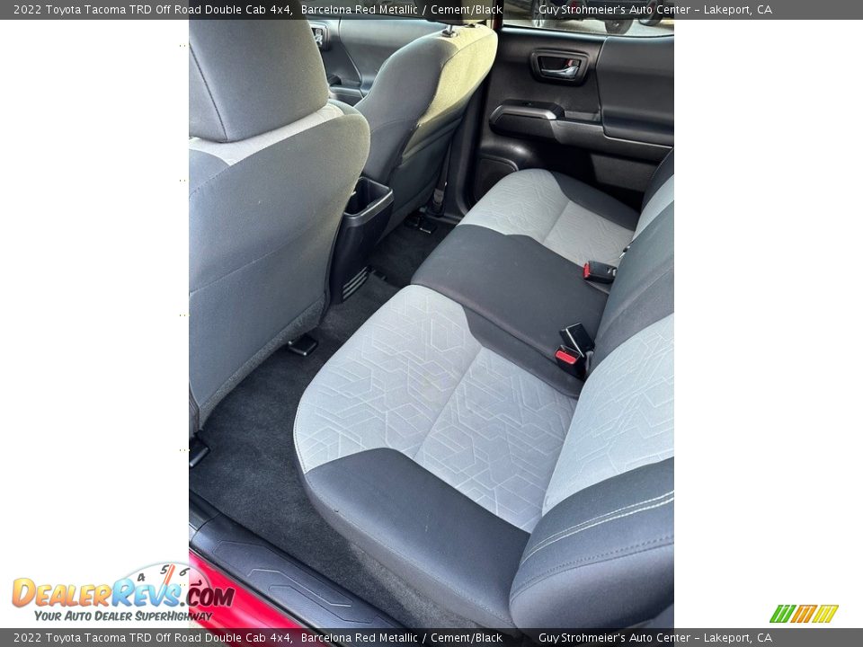 Rear Seat of 2022 Toyota Tacoma TRD Off Road Double Cab 4x4 Photo #13