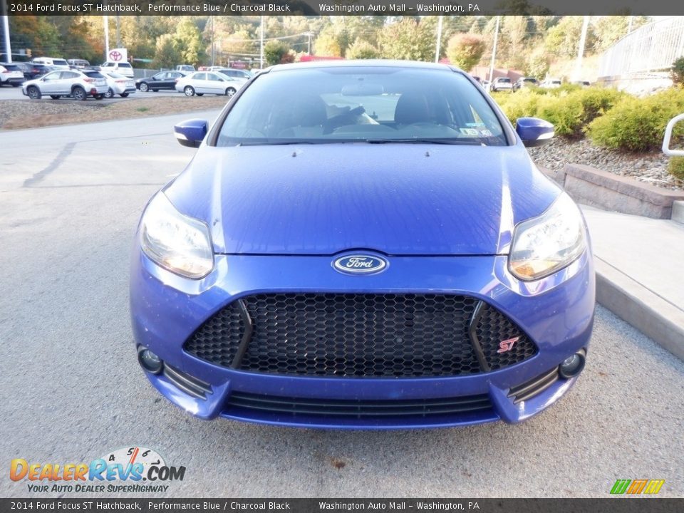 2014 Ford Focus ST Hatchback Performance Blue / Charcoal Black Photo #3