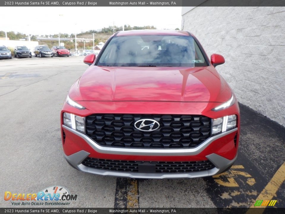 2023 Hyundai Santa Fe SE AWD Calypso Red / Beige Photo #3