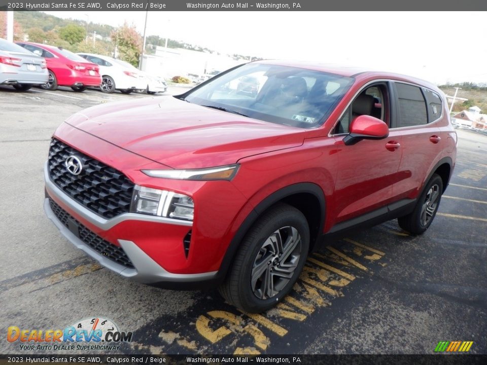 2023 Hyundai Santa Fe SE AWD Calypso Red / Beige Photo #4