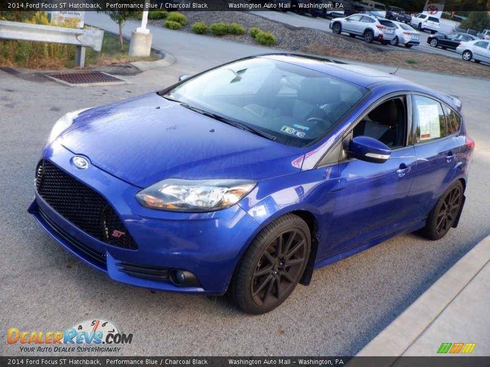 2014 Ford Focus ST Hatchback Performance Blue / Charcoal Black Photo #5