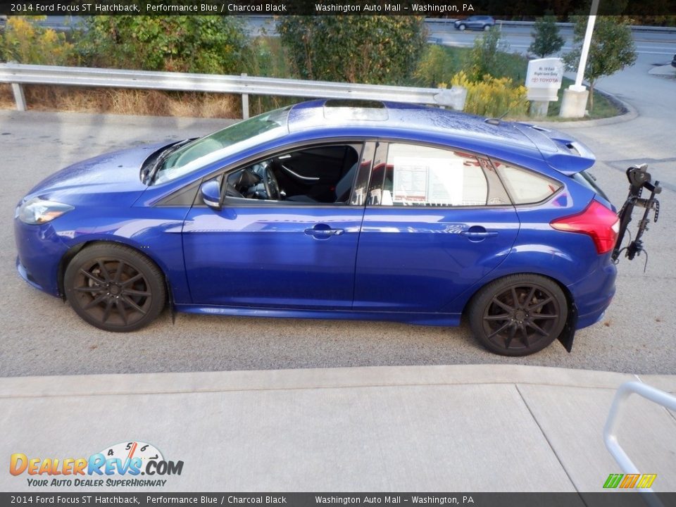 2014 Ford Focus ST Hatchback Performance Blue / Charcoal Black Photo #6