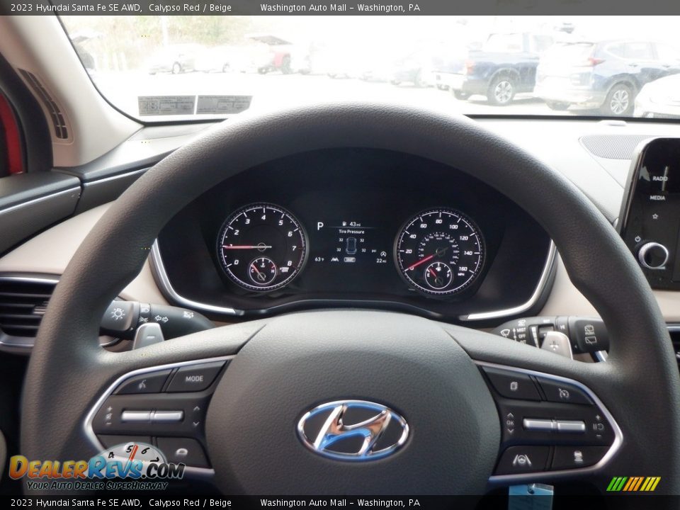 2023 Hyundai Santa Fe SE AWD Steering Wheel Photo #15